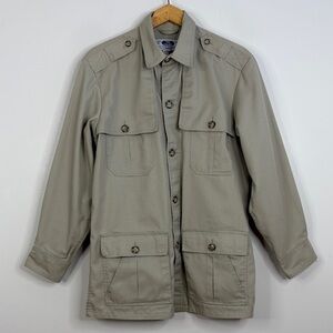 Vintage Tilley Endurables Jacket Mens Medium Beige Utility Travel Made in Canada